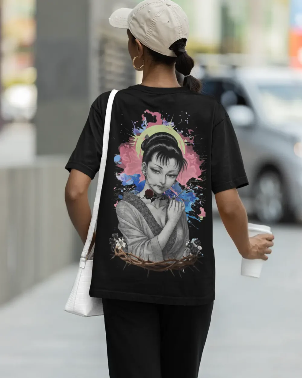 Thorned Grace Oversized Tee