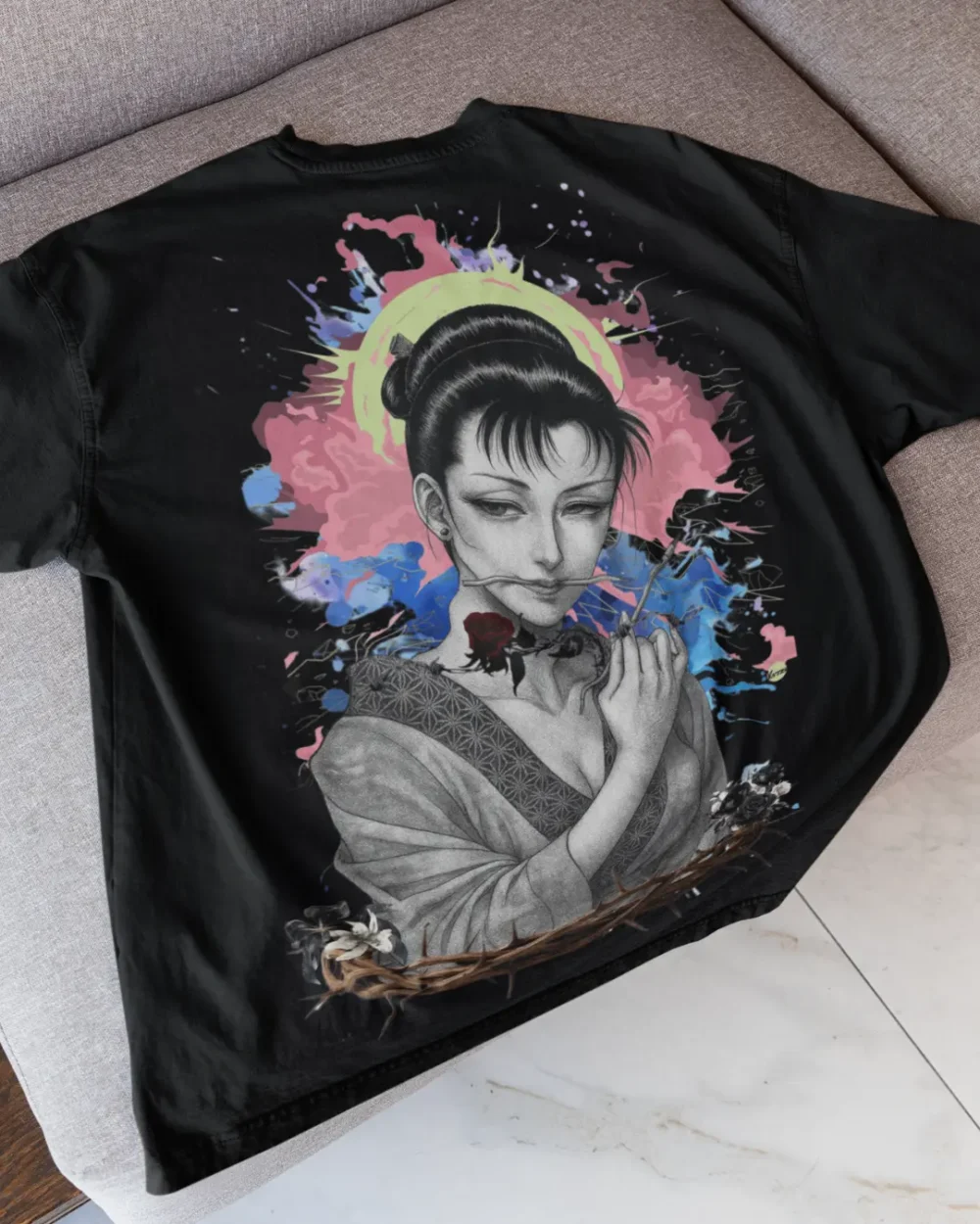 Thorned Grace Oversized Tee