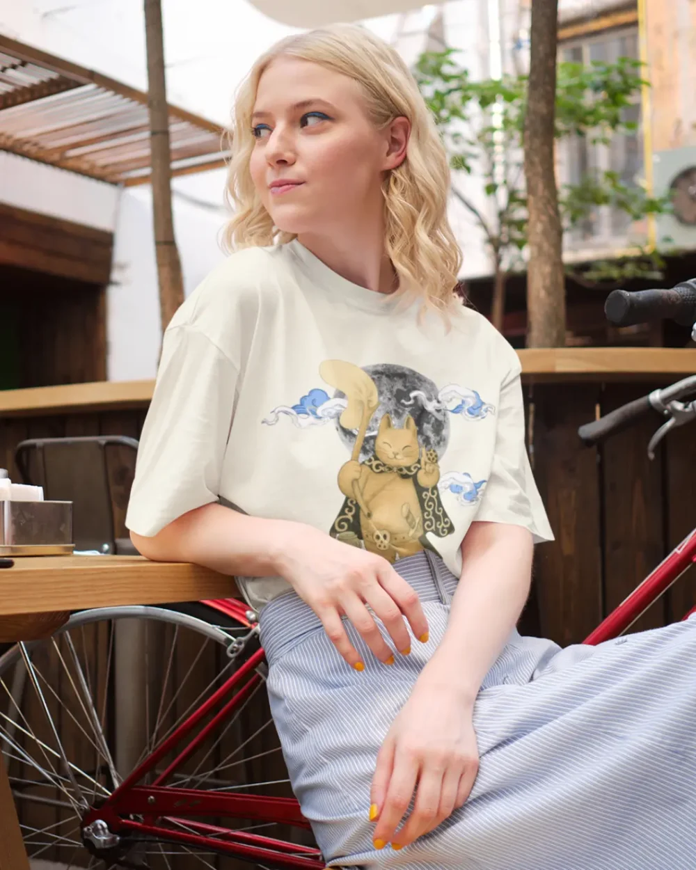 Moonlit Guardian Oversized Tee