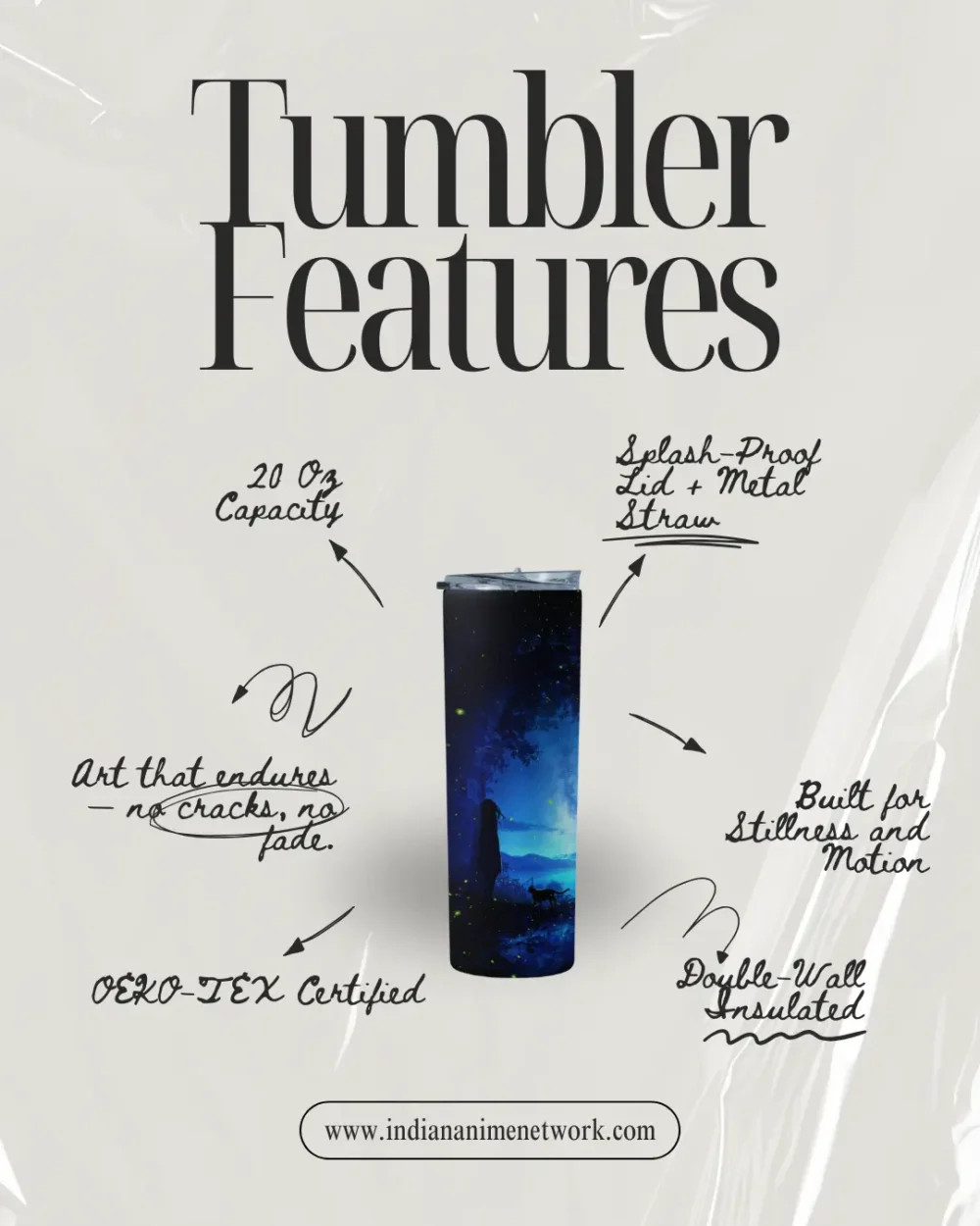 Blue Arch Premium Tumbler Features