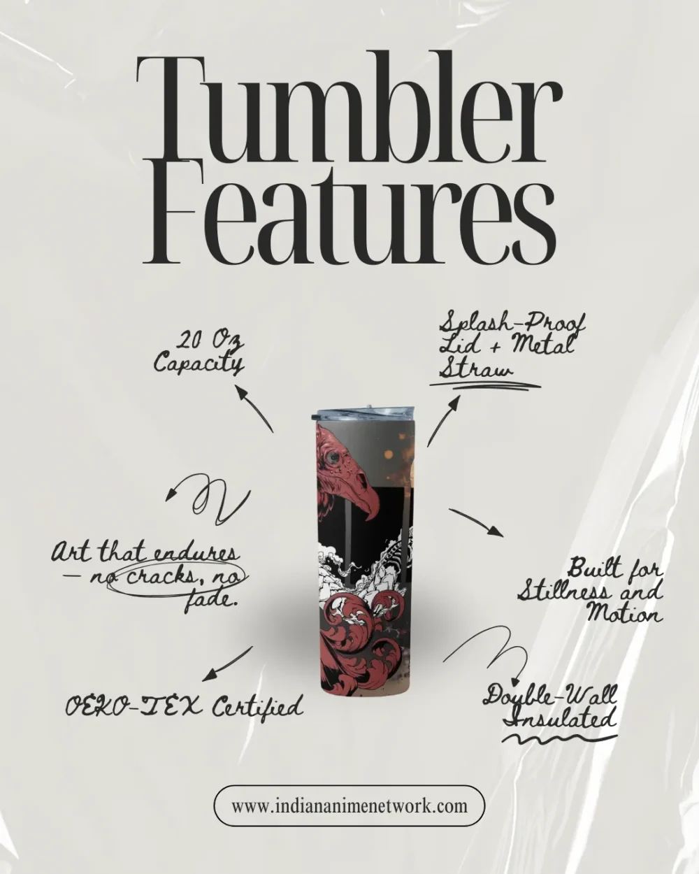 Crimson Tide Premium Tumbler Features