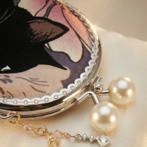 The Kuro Neko & Flora Pearl Gamaguchi Pouch (Limited Pre-Order)