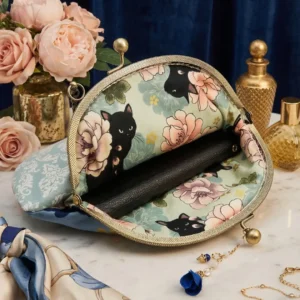 The Kuro Neko & Flora Authentic Gamaguchi Bag (Limited Pre-Order)