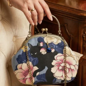 The Kuro Neko & Flora Authentic Gamaguchi Bag (Limited Pre-Order)