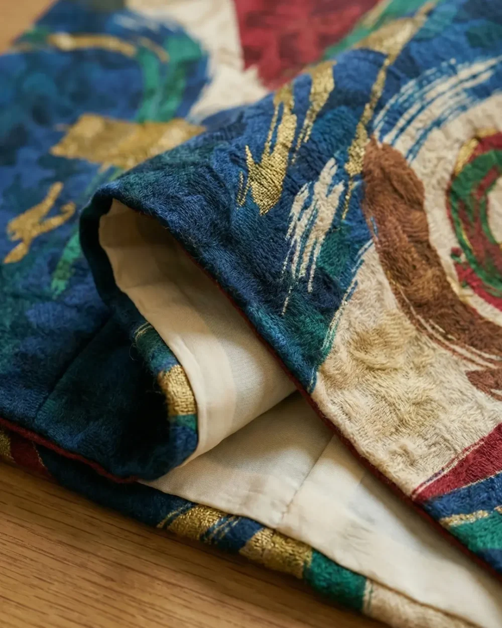 The Kyoto Yuzen "Avant-Garde" Wool Canvas Kimono