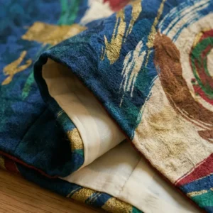 The Kyoto Yuzen "Avant-Garde" Wool Canvas Kimono